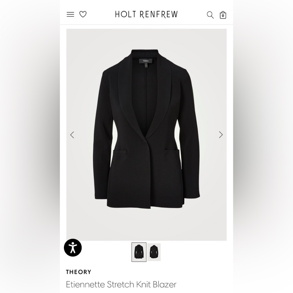 THEORY Etiennette Stretch Knit Blazer - Medium - Picture 2 of 7